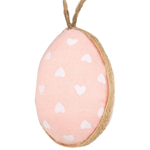 Fabric Pastel Easter Egg Ornament Decorations - 5.75" - Set of 6