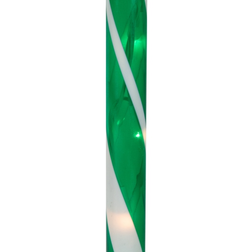 Lighted Outdoor Candy Cane Christmas Pathway Markers - 28" - REd, Green and Blue - Set of 6