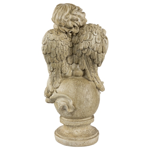 12" Cherub with Lyre Outdoor Garden Statue