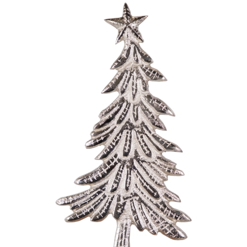 Embossed Swaying Tree Metal Christmas Decoration - 12"