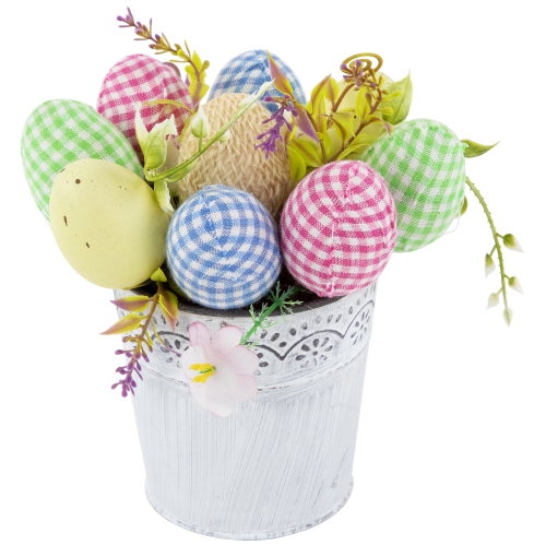 NORTHLIGHT  Easter Egg Spring Potted Floral Arrangement - 7"