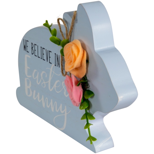 Floral Bunnies Wooden Easter Signs - 7.75" - Set of 4