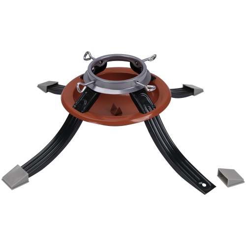 Metal Tree Stand for Live Christmas Trees - 22" - Red and Green