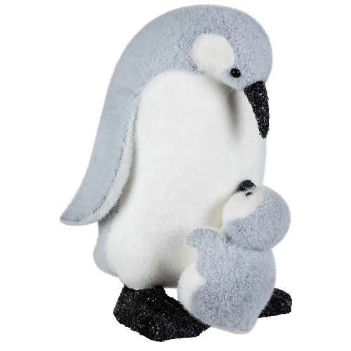 Mother Penguin with Chick Christmas Figurine - 10.75"