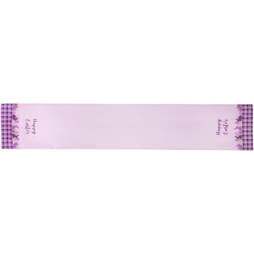 Happy Easter Plaid Table Runner - 72" - Purple