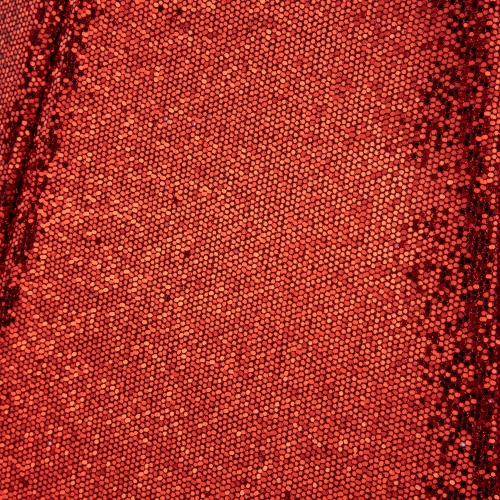 26" Glittery Red Fabric Hexagonal Christmas Tree Collar