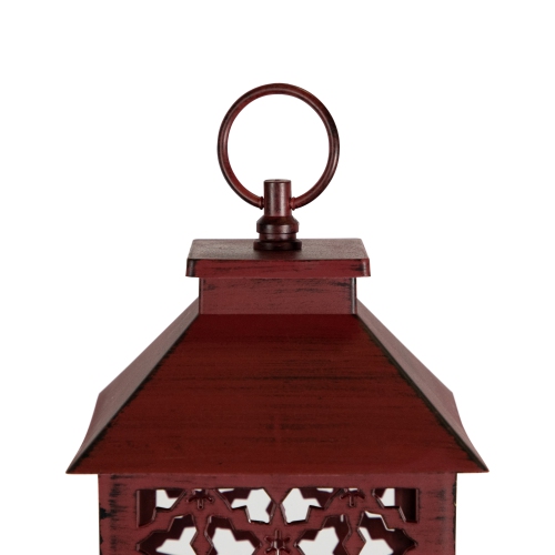 Snowflakes "Joy" Christmas Candle Lantern - 11"