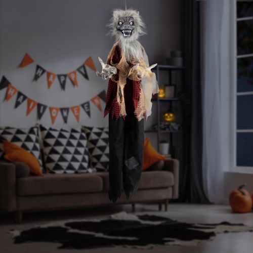 Animated Motion Activated Werewolf Halloween Decoration - 4'