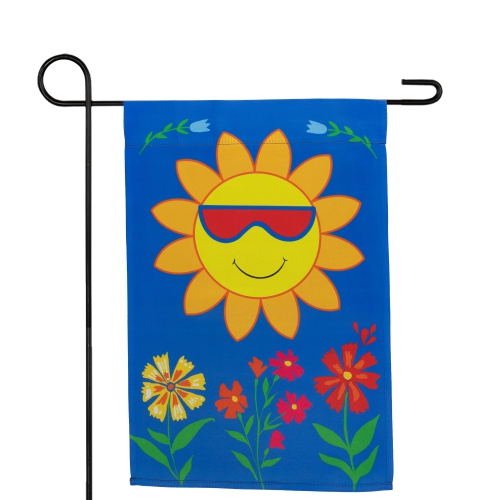 Smiling Sun Floral Outdoor Garden Flag 18" x 12.5"