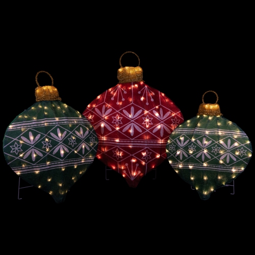 NORTHLIGHT  Led Lighted Ornaments Outdoor Christmas Decoration - 30""