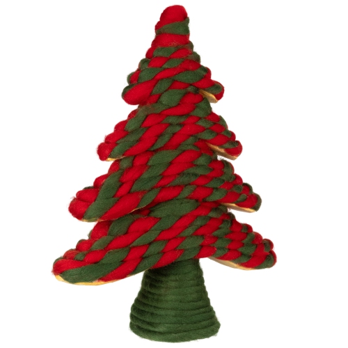 Twisted Yarn Plush Christmas Tree Decoration - 15.25"