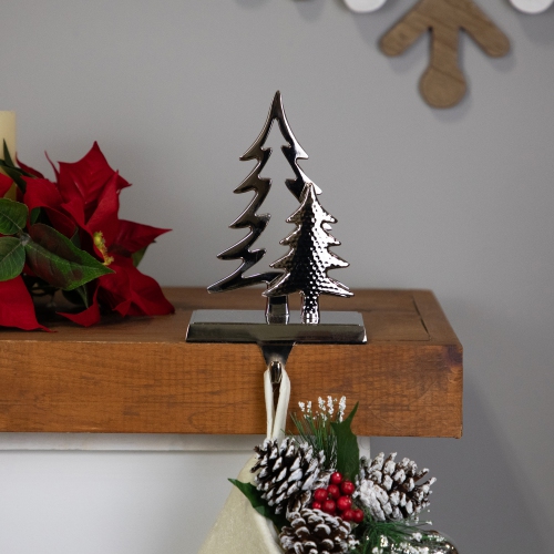 Double Pine Tree Christmas Stocking Holder - 7"