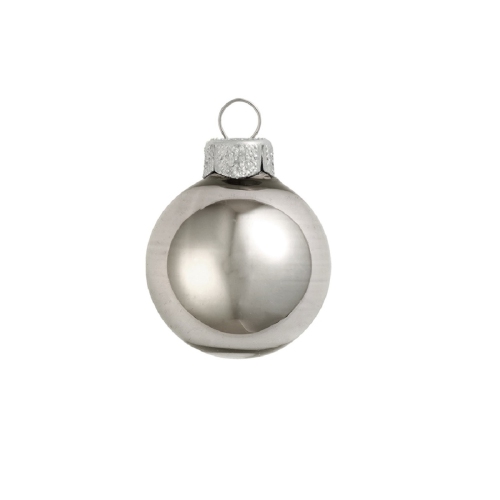 Boules de Noël en verre au fini brillant - 1,25&nbsp;po - Argenté - Paquet de 40