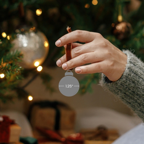 Boules de Noël en verre au fini brillant - 1,25 po - Argenté - Paquet de 40