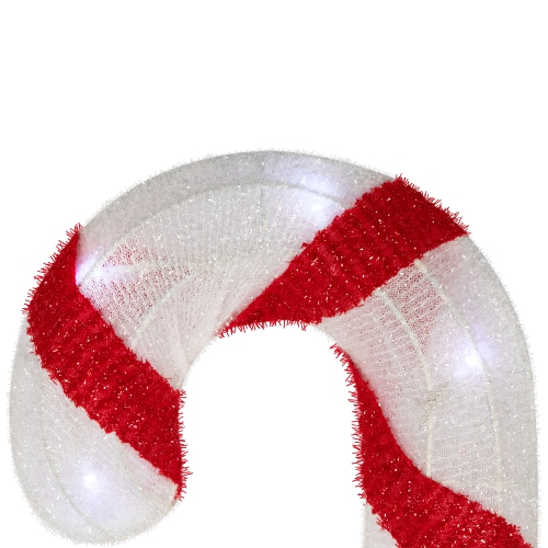 Piquets de pelouse lumineux pour allée de Noël de canne de Noël - 20 po - Ensemble de 3