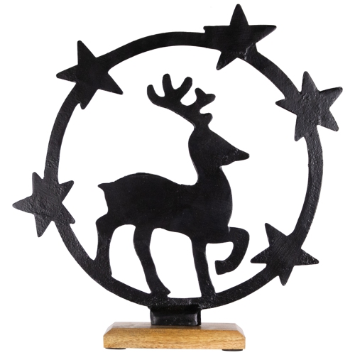 Star Bright Metal Reindeer Christmas Decoration - 12"