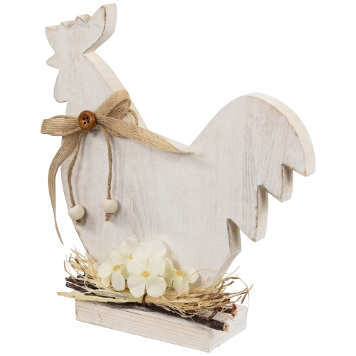 Distressed Rooster Silhouette Spring Decoration - 9.5"