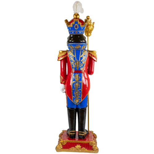 Regal Commercial Christmas Nutcracker Soldier with Scepter - 6.5' - Red and Blue