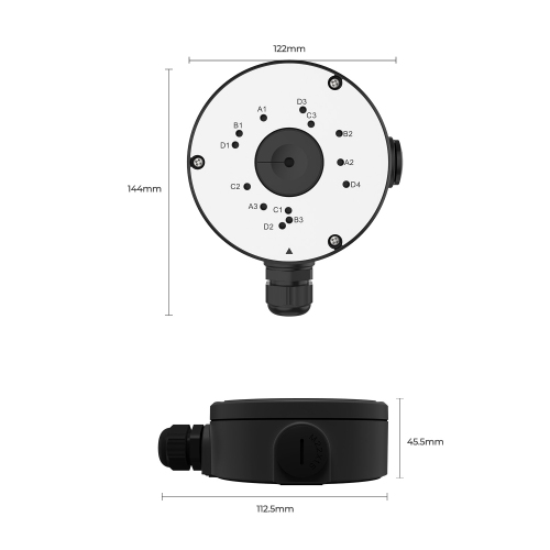 REOLINK Junction Box B10 Designed Camera B400, RLC-510A, RLC-510WA, RLC-810A, RLC-811A, RLC-811WA, RLC-1212A, Duo 2 PoE, Duo 2 WiFi, CX410, CX810