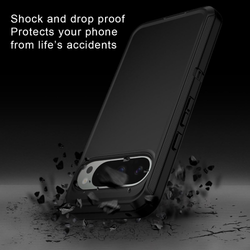 I-HONVA for Google Pixel 9 Pro XL Case Shockproof Dust/Drop Proof 3-Layer Full Body Protection Without Screen Protector Rugged Heavy Duty Cover Case