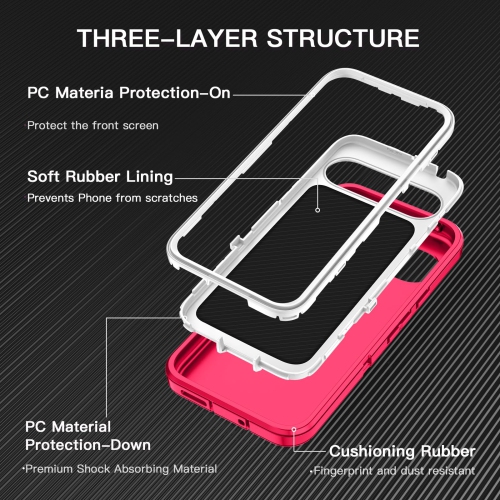 I-HONVA pour Pixel 9 Pro XL de Google, étui antichoc, résistant à la poussière et aux chutes, 3 couches, sans protecteur d'écran, étui robuste