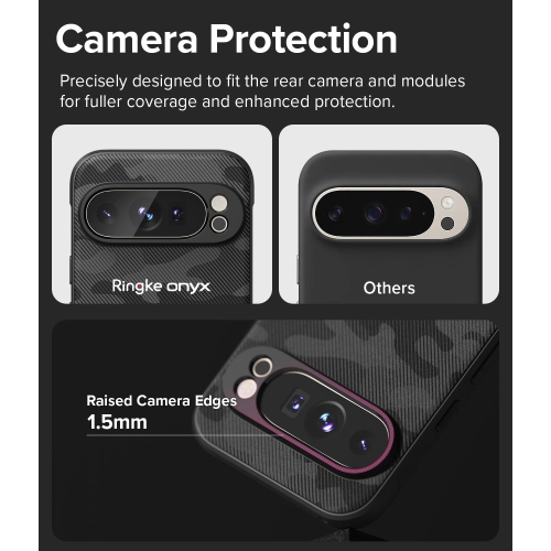 Ringke Onyx Feels Good in The Hand Compatible with Google Pixel 9 Pro XL Case, Anti-Fingerprint Technology Prevents Oily Smudges Non-Slip Enhanced