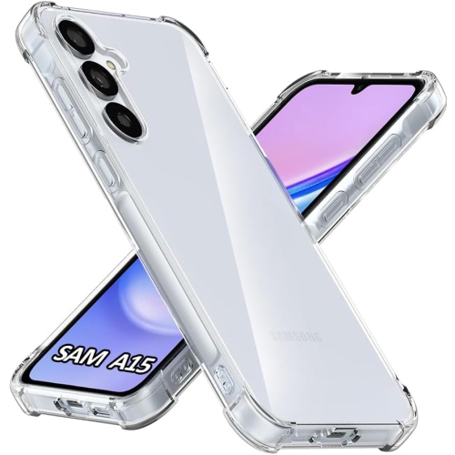 Heavy Duty Clear Case for Samsung Galaxy A15 5G / 4G Shockproof Tough Gel with Air Cushion for Ultimate Protection