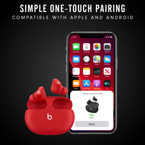 Beats Studio Buds –True Wireless Noise Cancelling Earbuds –Built-in Microphone, IPX4 Rating, Sweat Resistant Earphones, Class 1 Bluetooth Headphones- Red by BEATS BY DR. DRE - Refurbished condition - Image 9