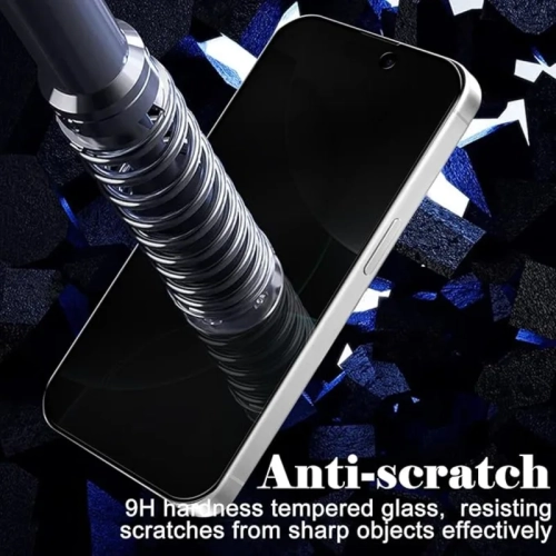 Protecteur d'écran de confidentialité iPhone 16 Pro Max, paquet de 2 [6,9 po] – verre trempé, anti-espion, dureté 9H, anti-égratignure