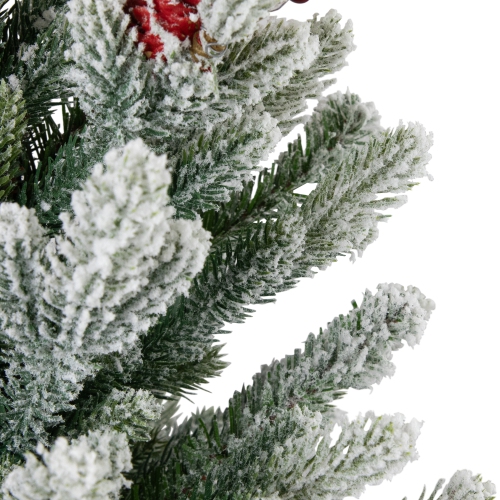 Real Touch Potted Flocked Mini Fir Pine Artificial Christmas Tree - 25" - Unlit