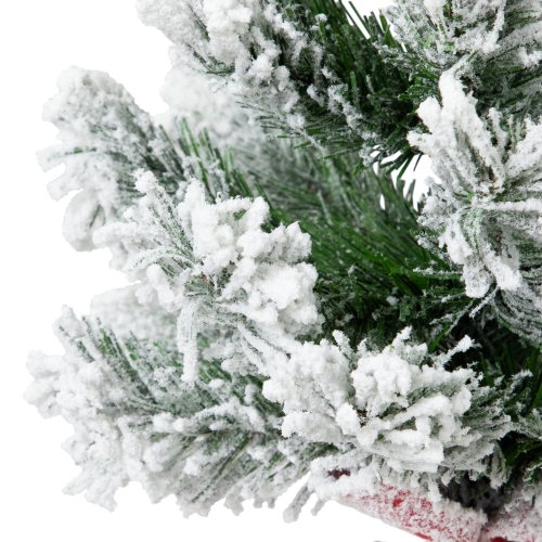 Full Flocked Angel Pine Artificial Mini Christmas Tree - 19" - Unlit