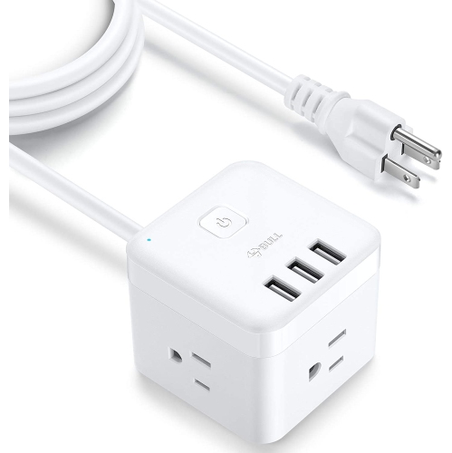BULL  Corded Power Strip, 20W Dc Output Surge Protector Power Bar, 5 Ft Extension Cord, 3 Outlets And USB A Power Delivery Charging for Home Office