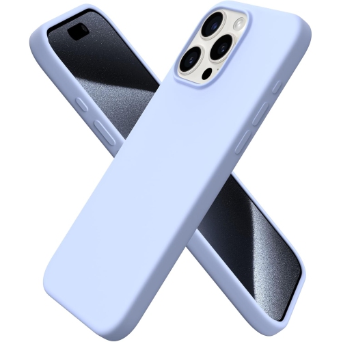 ORNARTO Compatible with iPhone 15 Pro Max Case, Slim Liquid Silicone 3 Layers Full Covered Soft Gel Rubber Phone Case Protective Cover with