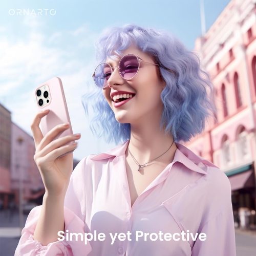 ORNARTO Compatible with iPhone 15 Pro Max Case, Slim Liquid Silicone 3 Layers Full Covered Soft Gel Rubber Phone Case Protective Cover with