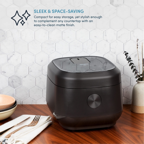 Aroma Housewares Professional 12-Cups / 3Qt. 360° Induction Rice Cooker & Multicooker (ARC-7606B), Black, 12..