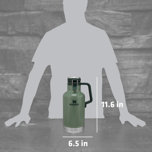 Stanley – cruche sous vide classique, capacité, acier inoxydable, vert martelé, 64 OZ/1,90 L