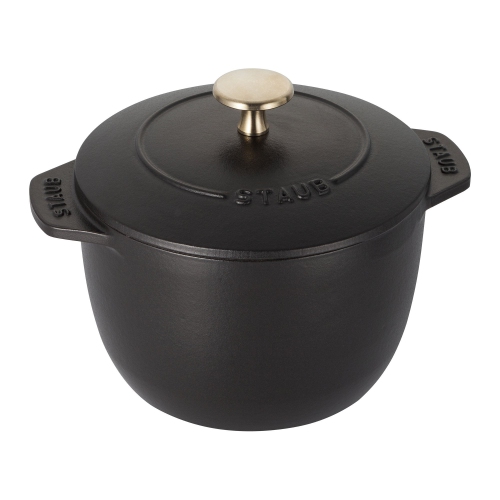 Image 1 of 4.. Staub 11721225 Cast Iron Petite French Oven, 0.75-Quart, Matte Black