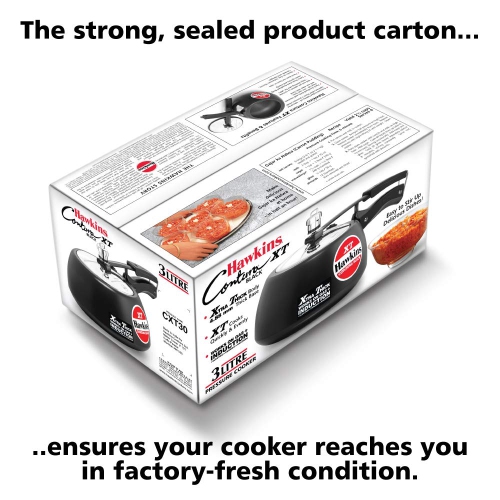 Hawkins – autocuiseur Contura à base très épaisse et à induction, CXT30 pintes, noir, 3L