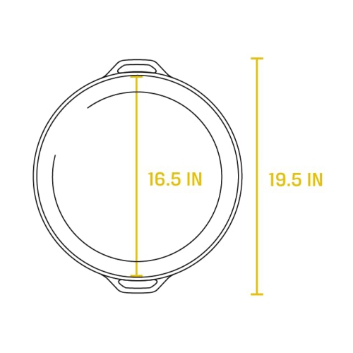 Lodge L17SK3 17-Inch Logic Pre-Seasoned Cast Iron Skillet