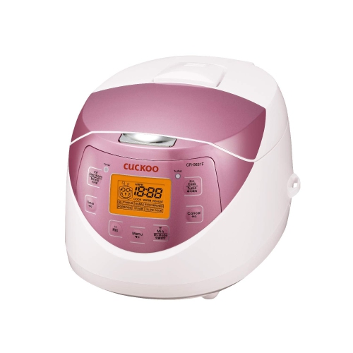 Cuckoo CR-0631F Rice Cooker 6 Cups Uncooked Pink