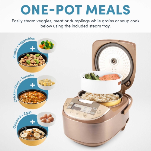 Aroma Housewares ARC-6106 Professional 6 Cups Uncooked Rice Cooker, Slow, Food Steamer, MultiCooker, Silver