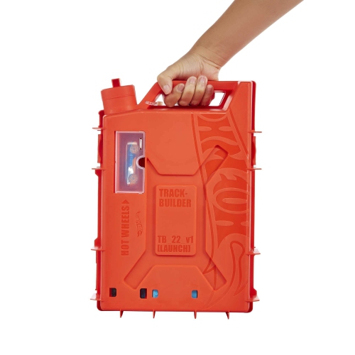 Hot Wheels Track Builder Unlimited Playset Fuel Can Stunt Box, 14 Component Parts & 1:64 Scale Toy Car