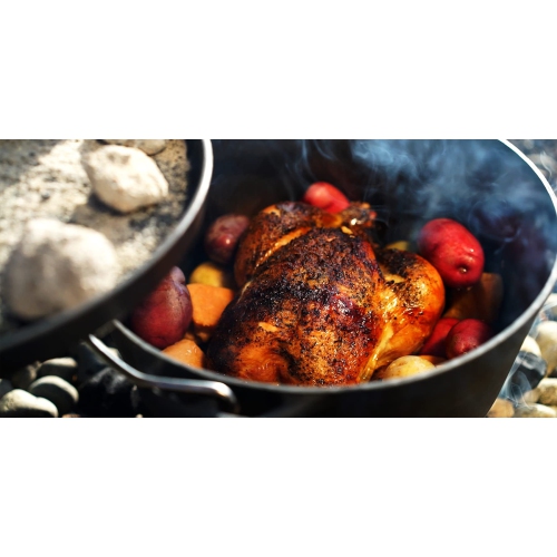 Outdoors Guidecast 5 qt faitout | faitout en fonte pour le camping, la cabine et la cuisine à la maison