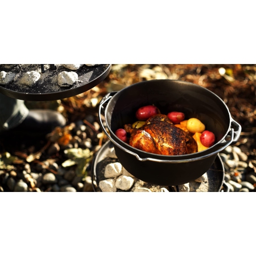 Outdoors Guidecast 5 qt faitout | faitout en fonte pour le camping, la cabine et la cuisine à la maison