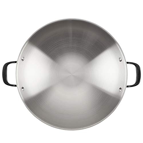 KitchenAid - 5-Ply Clad Polished Stainless Steel Wok, Induction Cooktop Compatible