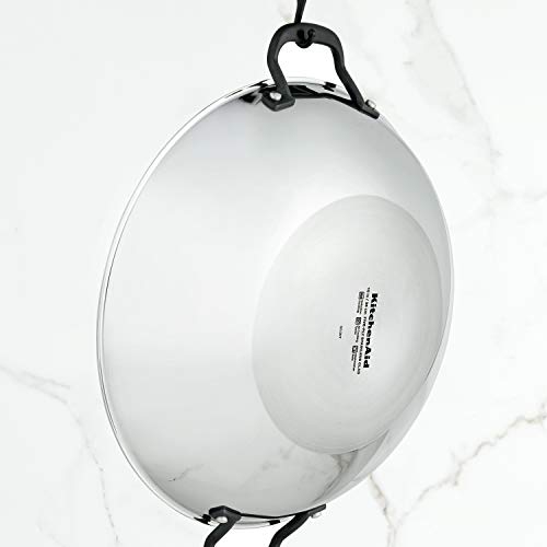 KitchenAid - 5-Ply Clad Polished Stainless Steel Wok, Induction Cooktop Compatible