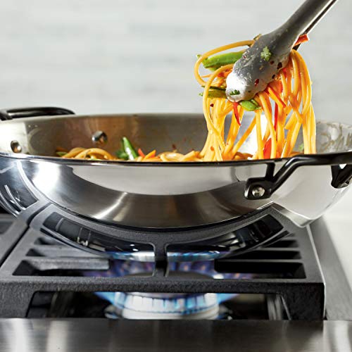 KitchenAid - 5-Ply Clad Polished Stainless Steel Wok, Induction Cooktop Compatible