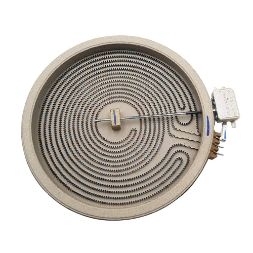 Image 1 de 6.. GE WB30T10130 – élément de surface lisse double Haliant/radiant d’origine pour cuisinière GE, blanc