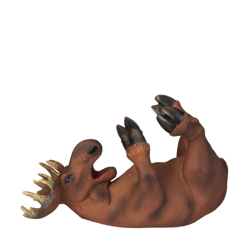 True Mischievous Moose Polyresin Wine Bottle Holder Set of 1, Brown, Holds 1 Standard Wine Bottle