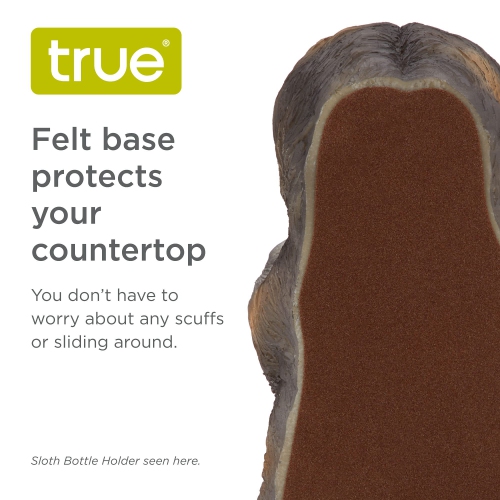 True Mischievous Moose Polyresin Wine Bottle Holder Set of 1, Brown, Holds 1 Standard Wine Bottle